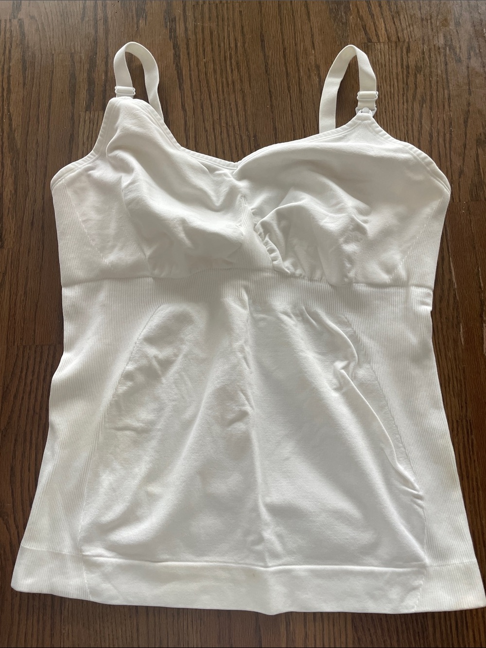 Knix White Seamless Support Nursing Tank with Adjustable Straps